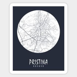 Pristina, Kosovo City Map - Full Moon Magnet